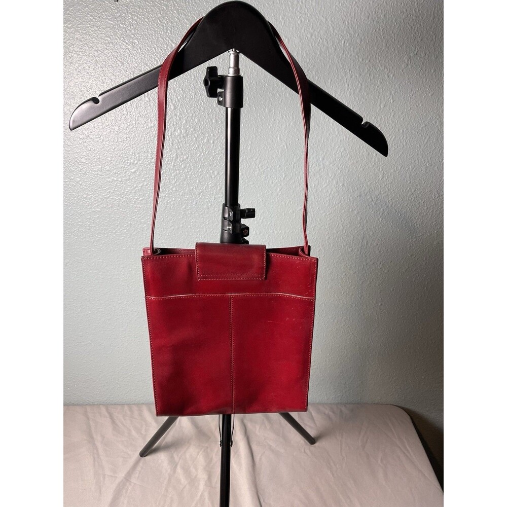 Hobo International Tote Shoulder Bag Purse Red Leather - Picture 2 of 11